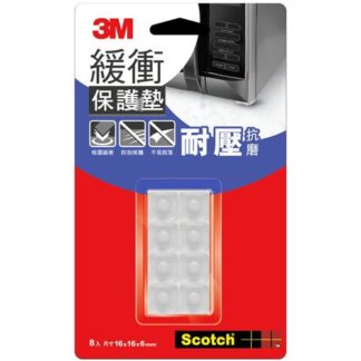 3M Scotch 緩衝保護墊 透明方形 8入