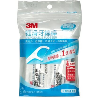 3M 細滑牙線棒 單支包裝32支