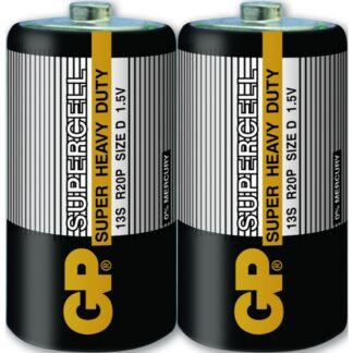 GP 超霸 (黑)超級環保碳鋅電池 1號 2入