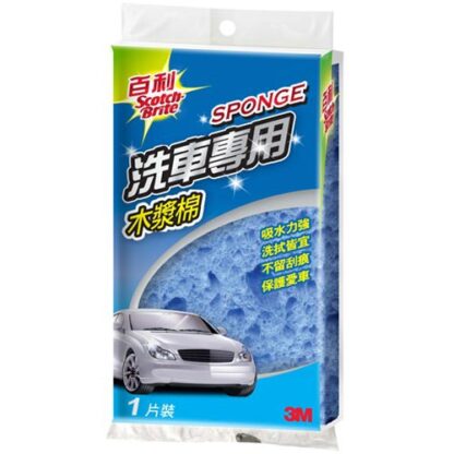 3M 百利 洗車專用木漿棉 1片裝