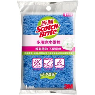 3M 百利 多用途木漿棉 1片裝 (顏色隨機出貨)
