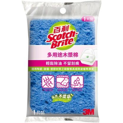 3M 百利 多用途木漿棉 1片裝 (顏色隨機出貨)