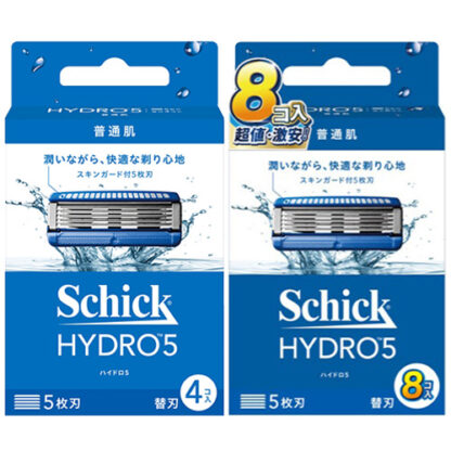 【Schick舒適牌】水次元5 刮鬍刀片 (4入/8入)