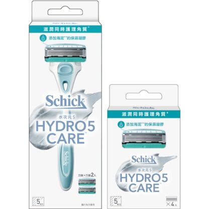 【Schick舒適牌】水次元5 海泥CARE 刮鬍刀片/刮鬍刀把