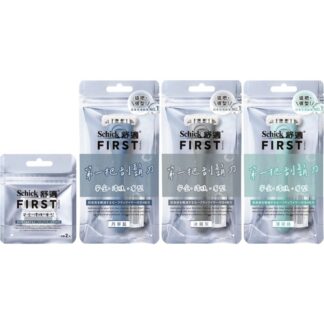 【Schick舒適牌】FIRST TOKYO 第一把刮鬍刀 丹寧藍/冰霧灰/薄荷綠 (刮鬍刀把/刮鬍刀片)