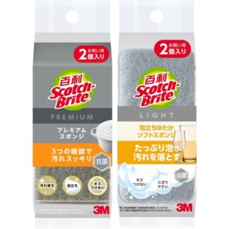 3M 百利 日系3層海綿菜瓜布 2片裝 (極緻去漬/細緻柔刷)
