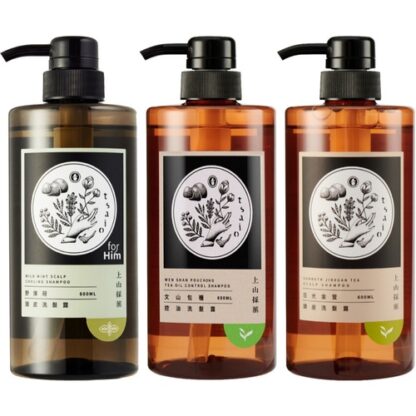上山採藥 頭皮&控油洗髮露 600ml (日光金萱/文山包種/野薄荷)