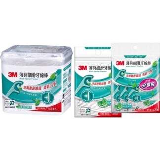 《新包裝》3M 單線細滑牙線棒 薄荷木糖醇 (共三款)