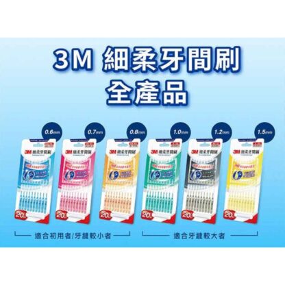 《新包裝》3M 細柔牙間刷 I型 20支入 (S/SS/SSS/SSSS/M/L)：圖片 3