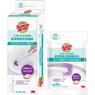 3M 百利 超淨替換式馬桶刷/刷頭補充包 小蘇打清潔配方